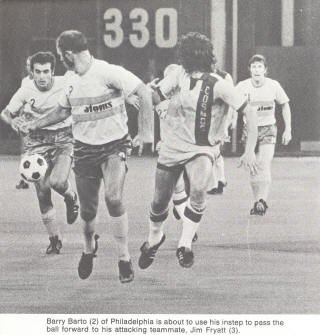 NASL Soccer Philadelphia Atoms 73 Home Barry Barto, Jim Fryatt, George O'Neill