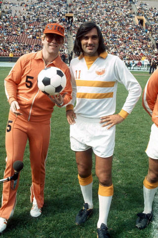 NASL Soccer Los Angeles Aztecs 76 Home George Best, Elton John