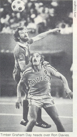 NASL Soccer Los Angeles Aztecs 77 Road Ron Davies