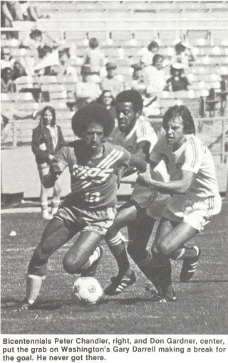 NASL Soccer Bicentennials 77 Peter Chandler, Don Gardner