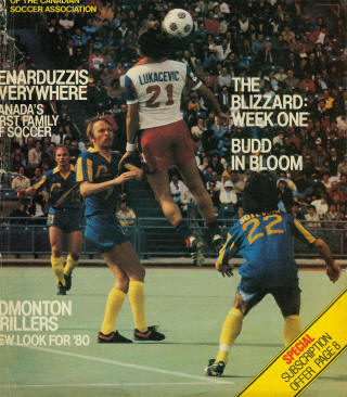 NASL Soccer Toronto Blizzard 80 Home Back Ivan Luckacevic, Lancers Gene Strenicer