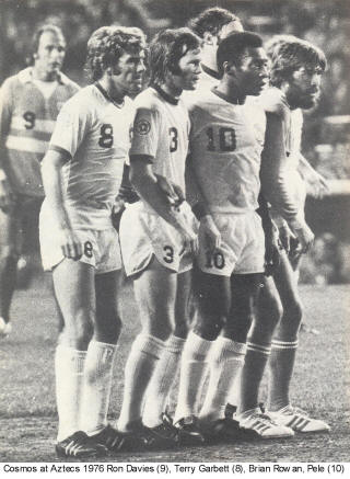 NASL Soccer New York Cosmos 76 Home Terry Garbett, Brian Rowan, Pele