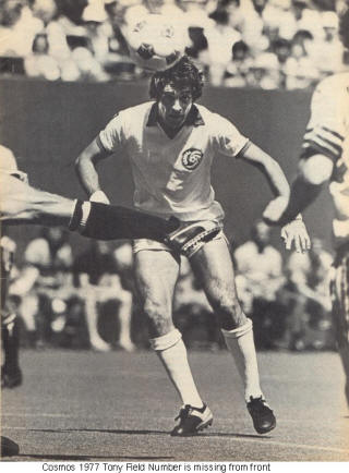 NASL Soccer New York Cosmos 1977 Home Tony Field No Number