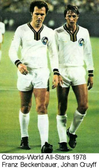 NASL Soccer New York Cosmos 78 Exhibition Johan Cruyff, Franz Beckenbauer