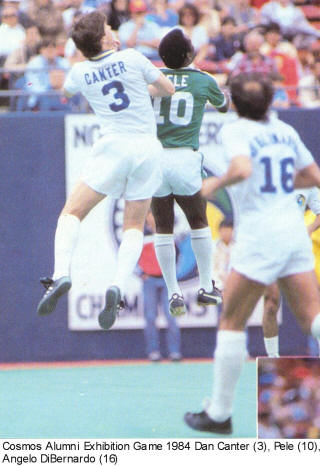 NASL Soccer New York Cosmos 84 Home Back Dan Canter, Pele