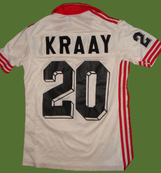 NASL Soccer San Jose Earthquakes 80 Home Jersey Hans Kraay Back