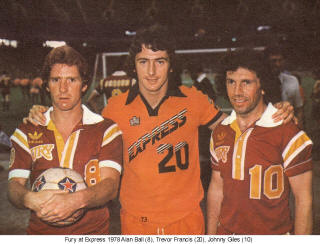 NASL Soccer Philadelphia Fury 78 Road Alan Ball, Johnny Giles, Trevor Francis Express