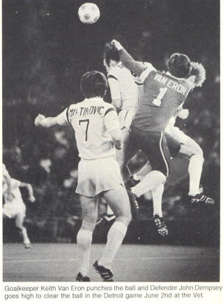 NASL Soccer Philadelphia Fury 79 Goalie Back Keith Van Eron