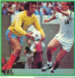 NASL Soccer Minnesota Kicks 76 Goalie Geoff Barnett