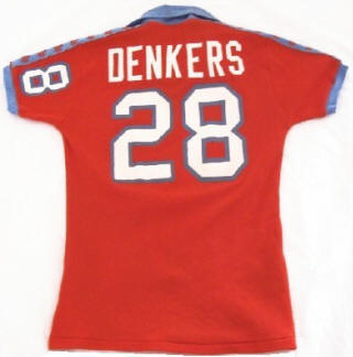 NASL Soccer Minnesota Kicks 78 Road Jersey Dirk Denkers Back