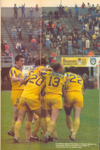 NASL Soccer Rochester Lancers 80 Road Back Gene Strencier, Segota, Gregurev, Tuksa, Sutevski