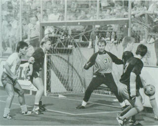 Los Angeles Lazers 87-88 Home Preseason Back Erhardt Kapp, Sockers