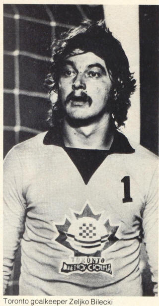 NASL Soccer Toronto Metros-Croatia 76 Goalie Zeljko Bilecki