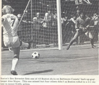 NASL Soccer Boston Minutemen 74 Home Back Ben Brewster