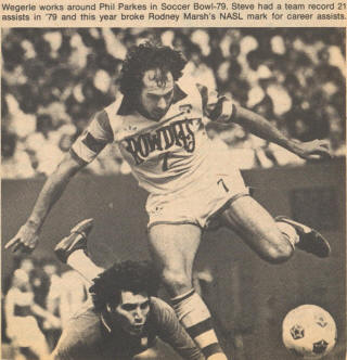 NASL Soccer Tampa Bay Rowdies 79 home steve wegerle 2