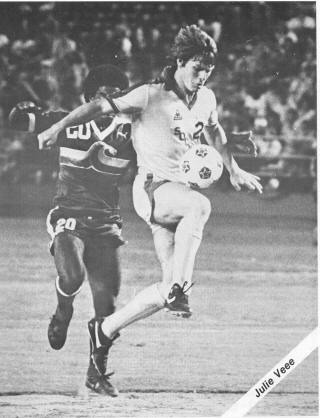 NASL Soccer San Diego Sockers 81 Home Julie Veee 2, Mark Lindsay Surf