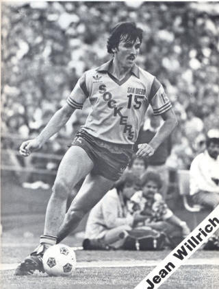 NASL Soccer San Diego Sockers 82 Home Jean Willrich