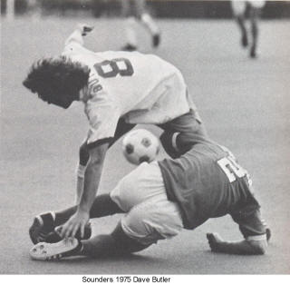 NASL Soccer Seattle Sounders 75 Home Back Dave Butler