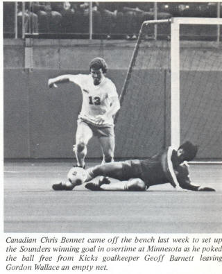 NASL Soccer Seattle Sounders 76 Home Chris Bennett