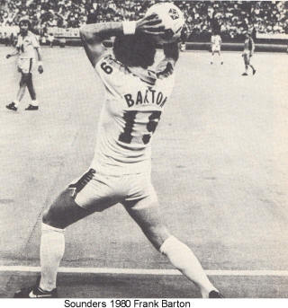 NASL Soccer Seattle Sounders 80 Home Back Frank Barton