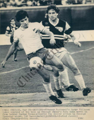 NASL Soccer Chicago Sting 82 road Paul Hahn, Nacional Exh 5-28-1982