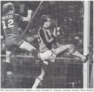 NASL Soccer Team America 83 Goalie Back Paul Hammond