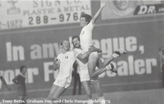 NASL Soccer Portland Timbers 75 Home Tony Betts, Graham Day, Chris Dangerfield