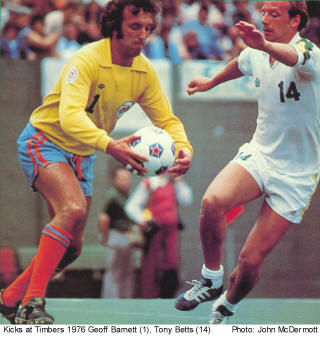 NASL Soccer Portland Timbers 76 Home Tony Betts