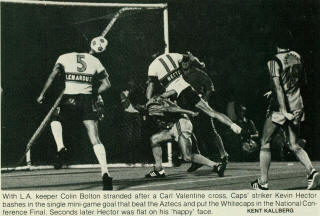 NASL Soccer Vancouver Whitecaps 79 Home Back Hector, Lenarduzzi, Aztecs Sanchez Galindo